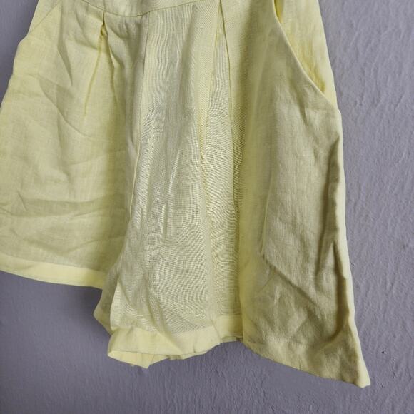 NWT Rumer The Label Quinn Yellow 100% Linen Romper Halter Neck XS - Picture 5 of 11